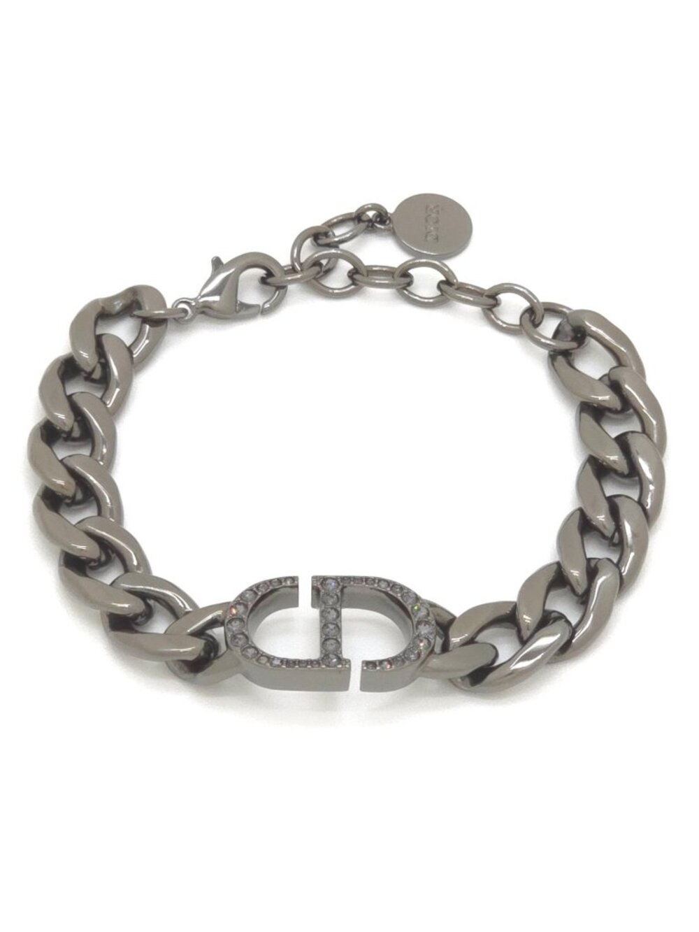 Dior 30 Montaigne Bracelet Crystal Ruthenium Gunmetal Color Metal